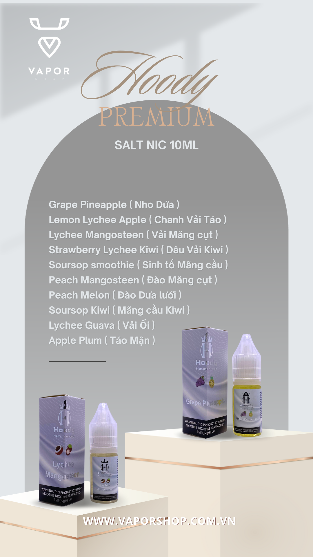 Hoody juice salt nic 10ml giá rẻ tại vaporshop