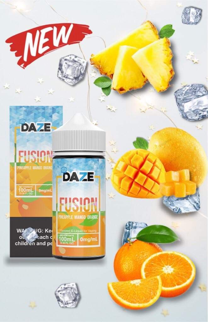 7 Daze Fusion Pineapple Mango Orange ICED 100ml - Nho táo nha đam lạnh 380k freeship tp HCM 0799.999.909 Vaporshop