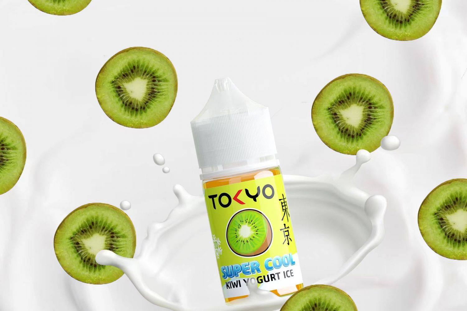 Sữa Chua Kiwi Tokyo Super Cool Salt Kiwi Yogurt Ice 30ml tinh dầu chính hãng ở hcm giá rẻ nhất tại Vaporshop