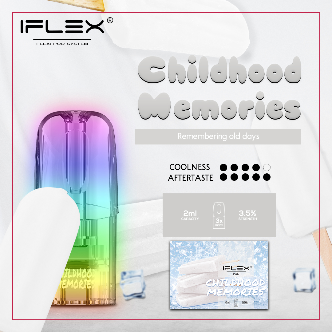 Hộp đầu pod IFLEX CHILDHOOD MEMORIES 3 cái dùng được trên thân máy Relx Podsystem tại Vaporshop