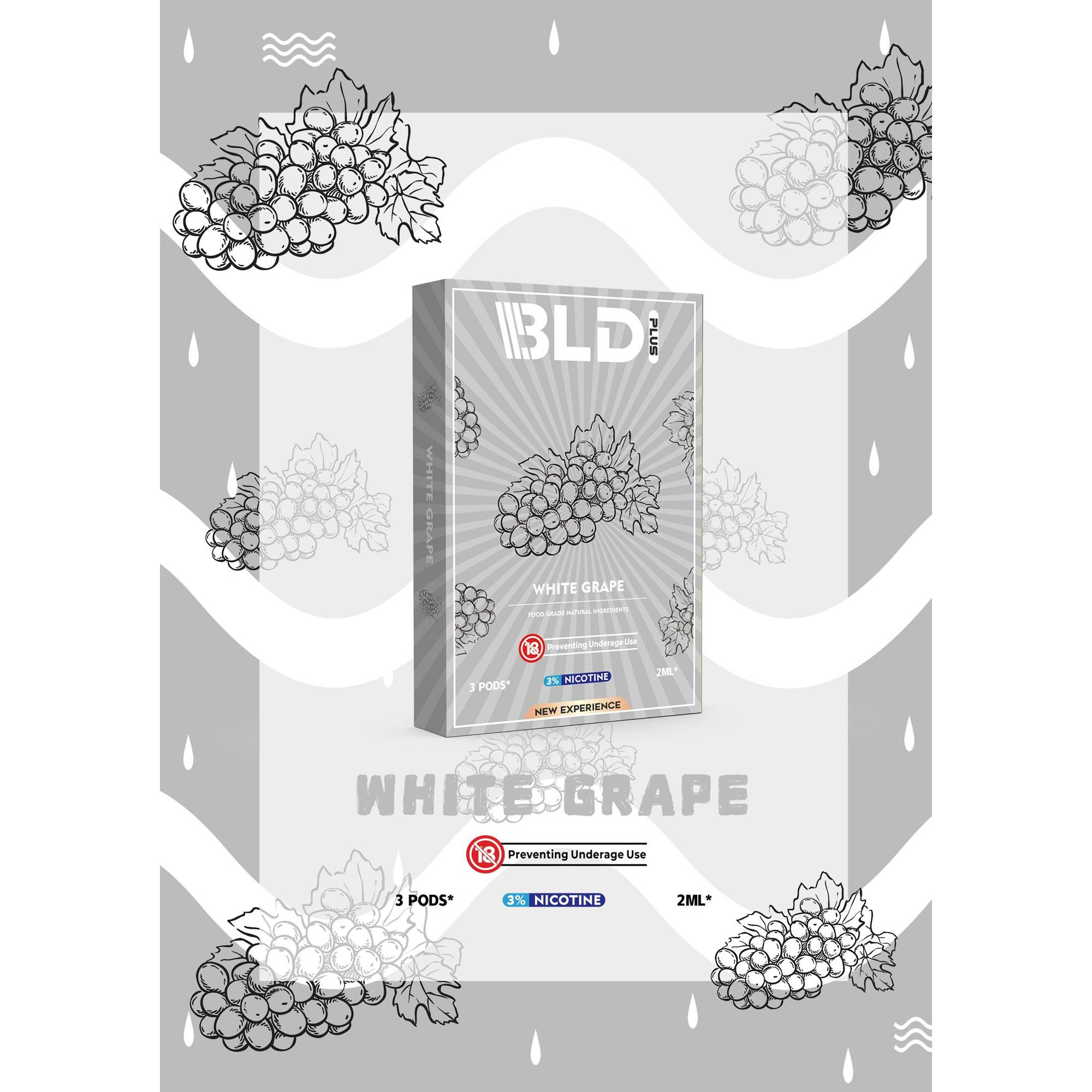 BLD PLUS WHITE GRAPE 2ML
