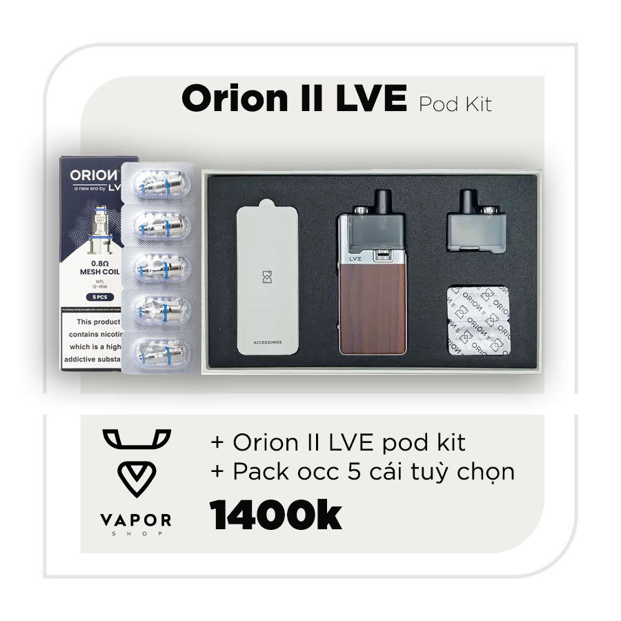 Combo LVE Orion 2 Pod Kit kèm Pack Occ