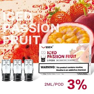 VEEX ICED PASSION FRUIT PODS 2ML (3PCS/PACK)