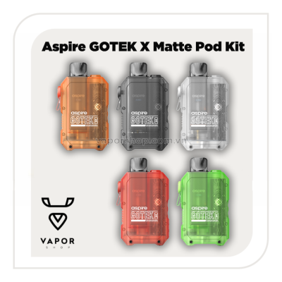 Gotek X Matte Pod System 650mAh Starter Kit 4.5ml By Aspire ( kèm đầu Pod )