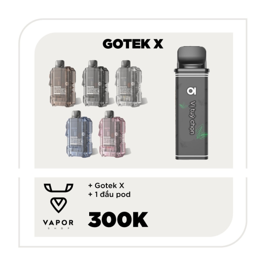 COMBO ASPIRE GOTEK X - Máy fullbox + Pod vị tuỳ chọn