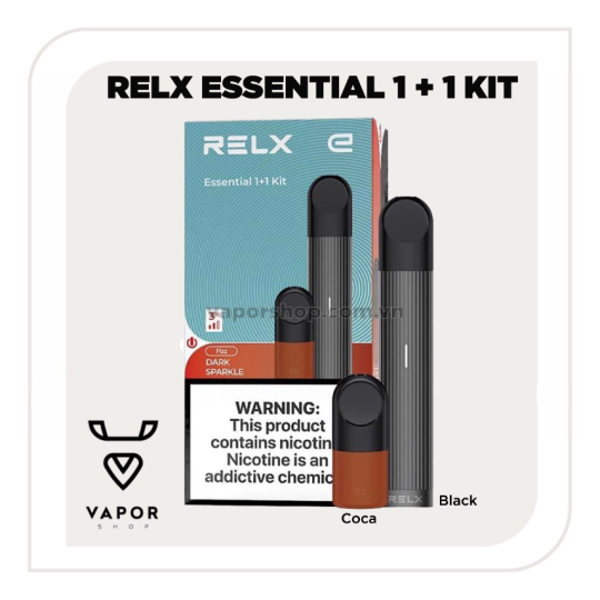 Relx Essential Black Kit 1+1 Dark Sparkle Pod