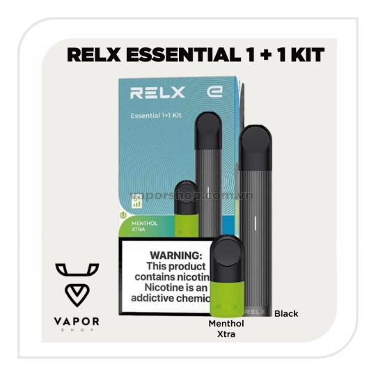 Relx Essential Black Kit 1+1 Menthol Xtra Pod