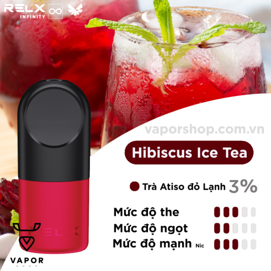 Pod RELX Infinity Pro 2 - Hibiscus Ice Tea ( Trà atiso đỏ ) 