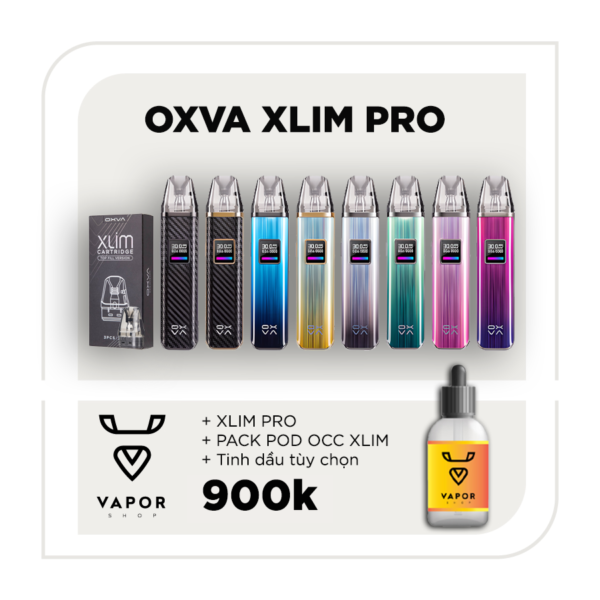 Combo Xlim Pro kèm dầu tùy chọn và pack pod occ