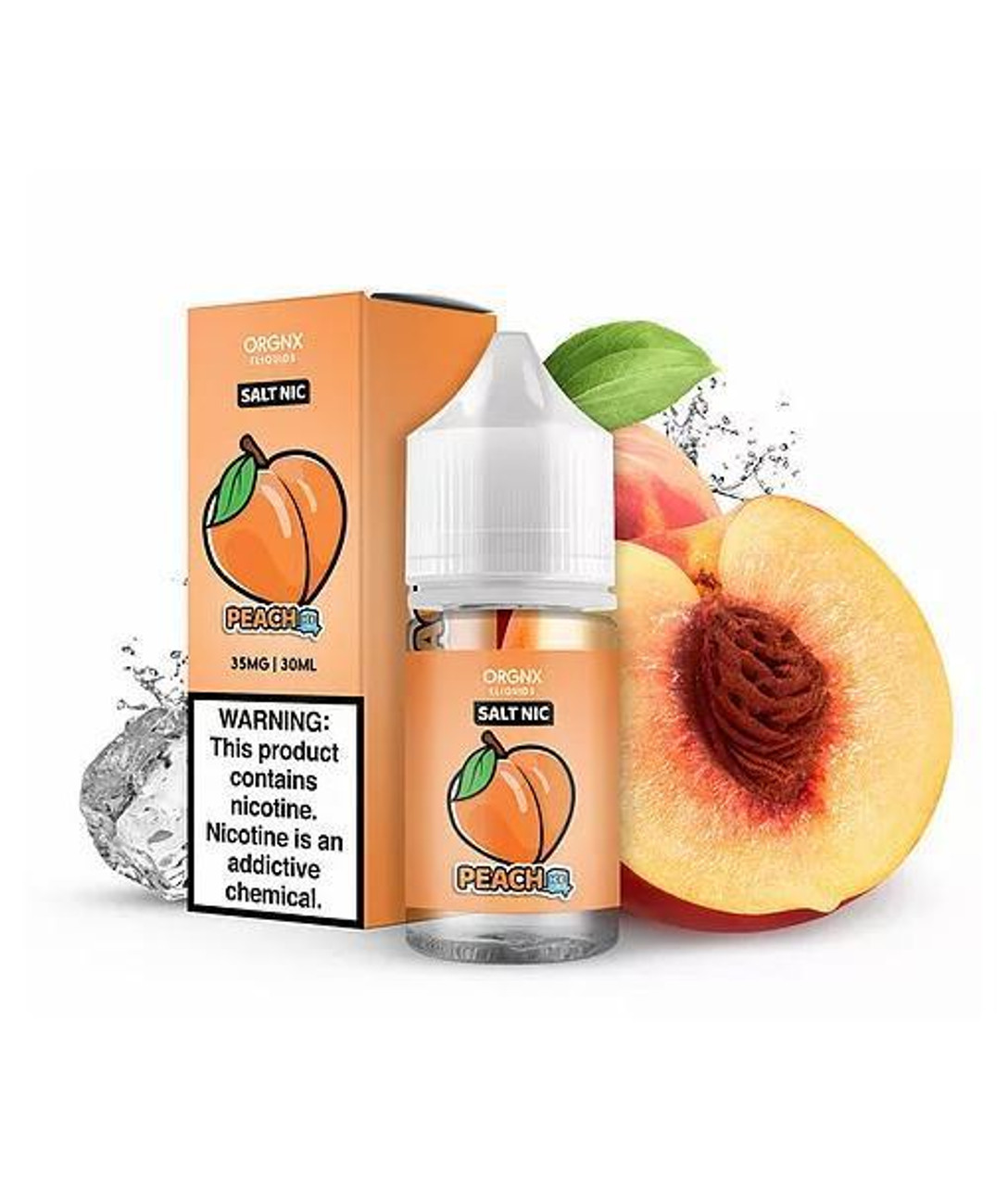 Image result for Peach Ice SALT NIC By ORGNX ELIQUIDS 30Ml