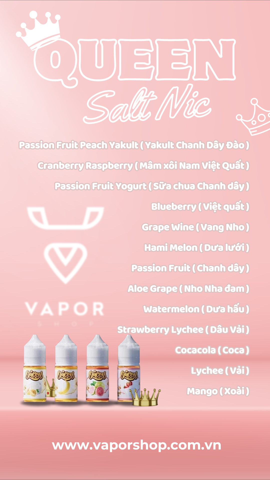 queen juice salt nic 30ml giá rẻ tại vaporshop