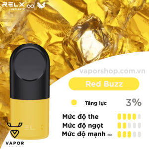 Relx Pro Infinity Pack 1 pod -Red Buzz ( Tăng lực )
