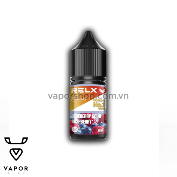 Relx Juice Salt Nic 30ml - Blueberry Sour Raspberry ( Viêt quất Phúc bồn tử )