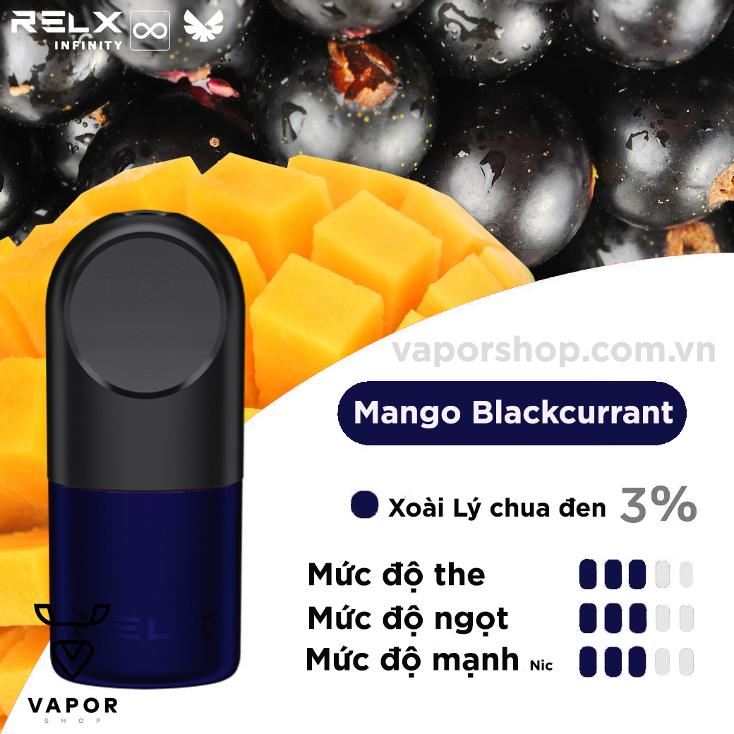 Relx Pro Infinity Pack 1 pod -Mango Blackcurrant ( Xoài Lý chua đen )