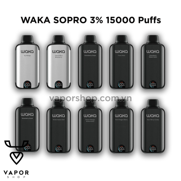 WAKA SOPRO 3% 15000 Puffs full vị