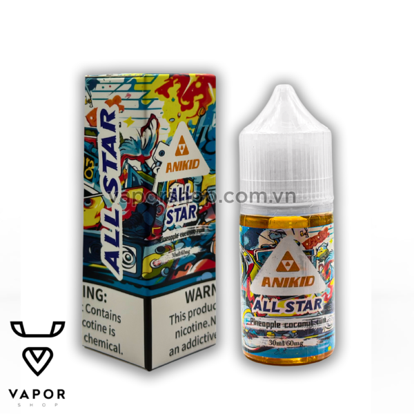 ANIKID All Star Salt Nic 30ml - Pineapple Coconut Rum ( Dứa Dừa Rum )