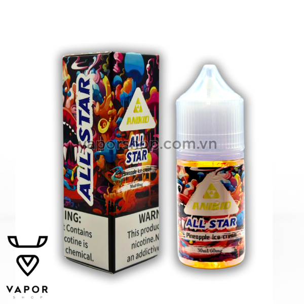 ANIKID All Star Salt Nic 30ml - Pineapple Ice Cream ( Kem Dứa )